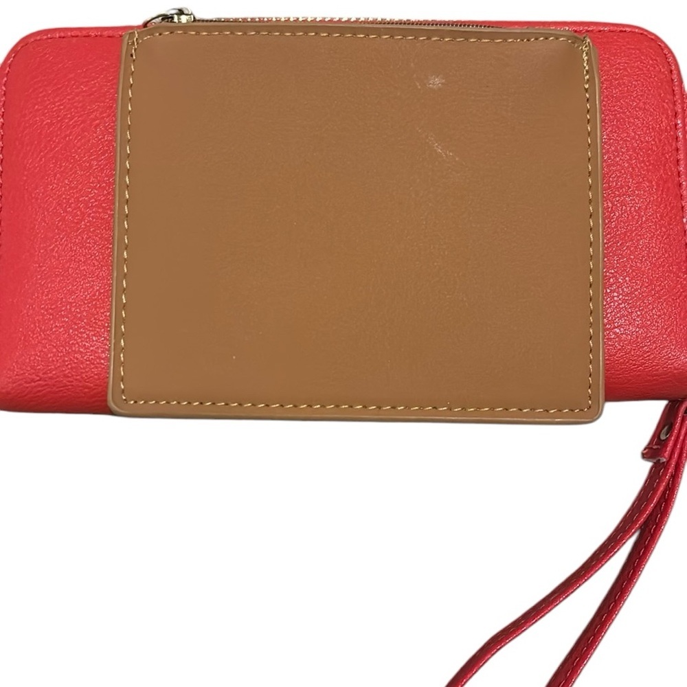 Adrienne Vittadini Red wristlet Wallet with smaller key pouch - Picture 3 of 7